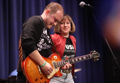 Music teachers performing during the concert