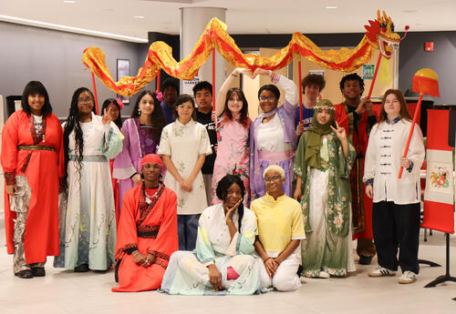 Student performers from Hua Lin's Mandarin Chinese classes