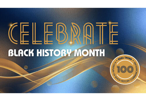 Black history month logo created by the Association for the Study of African American Life and History