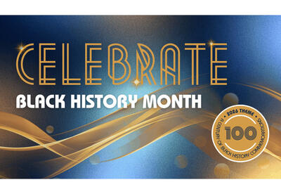 Black history month logo created by the Association for the Study of African American Life and History