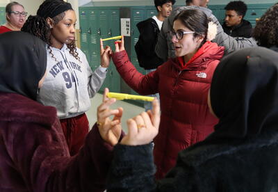 Students team building