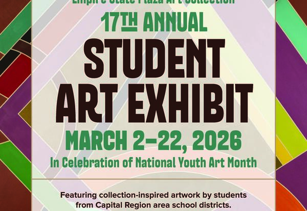 A flyer for a student art show.