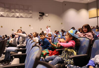students in auditorium