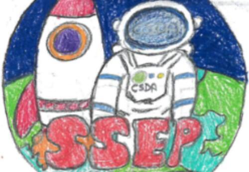 A picture of an astronaut created by a North �鶹Ӱ�� Middle School student.