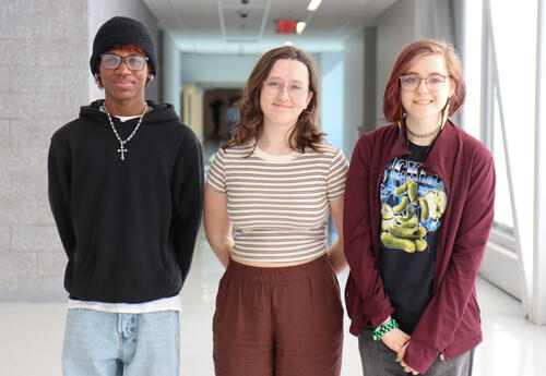 Group photo of Zion Morley, Miriam Ustin and Alex Steuer