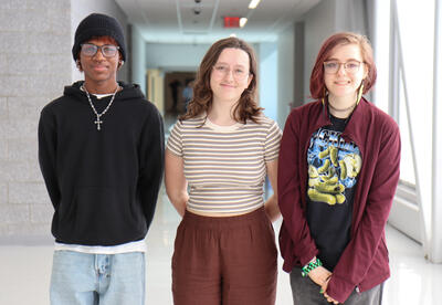 Group photo of Zion Morley, Miriam Ustin and Alex Steuer