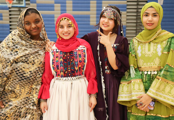 Four students at the event