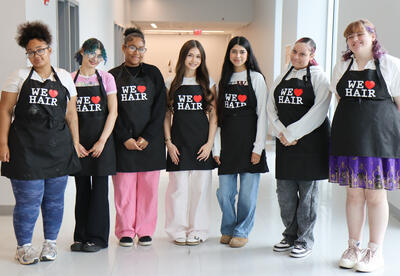 Group of Albany High cosmetology students