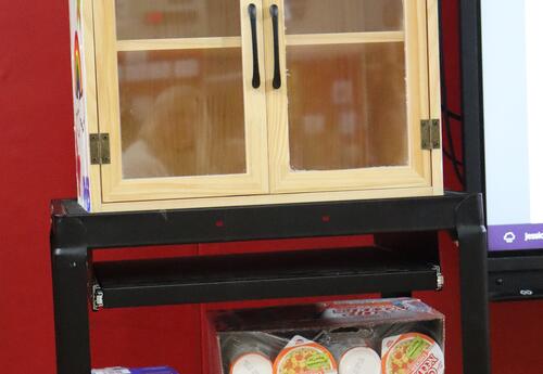 Pine Hills Elementary School's new free food pantry.