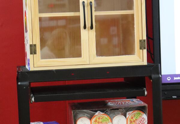 Pine Hills Elementary School's new free food pantry.