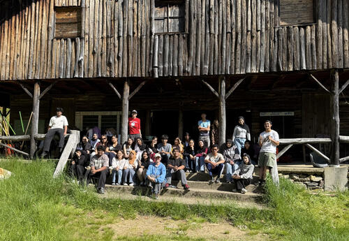 Group photo of students at the camp
