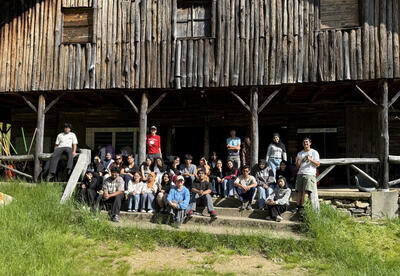 Group photo of students at the camp