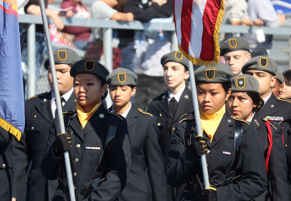 JROTC Students marching