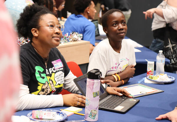Two seniors share their capstone projects with community members