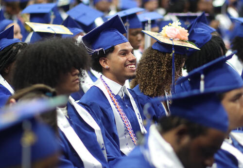 Graduates at graduation