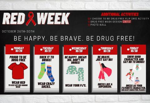 red ribbon week banner ideas