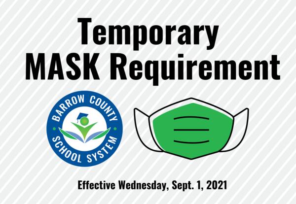 Temporary Mask Requirement for BCSS Starts Sept. 1