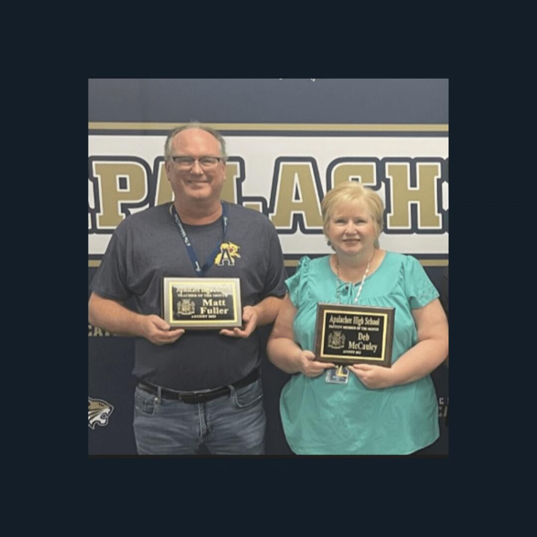 AHS Teachers of the Month for August Apalachee High School