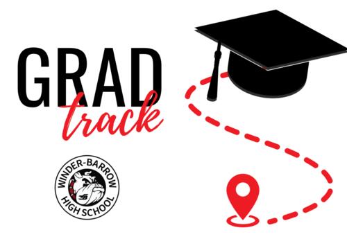 grad track text cap