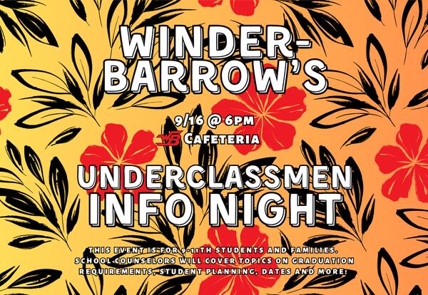 Underclassmen Info. Night
