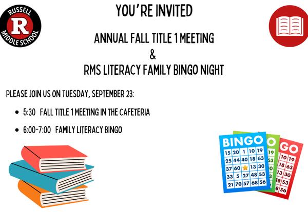 Title 1 Meeting & Bingo Night Information