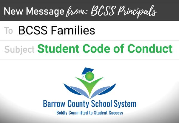 message from principals about the code of conduct