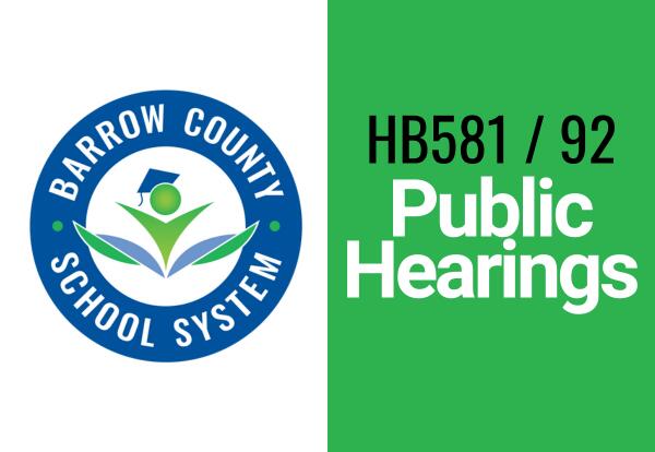 A Title Graphic with the words "HB581 / 92 Public Hearing"