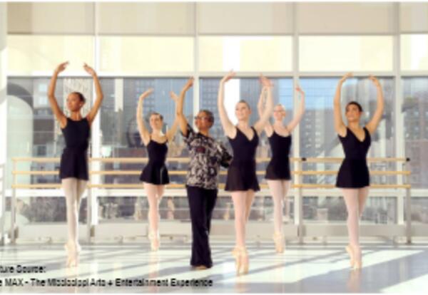 Ladies posing in a ballerina posing dance