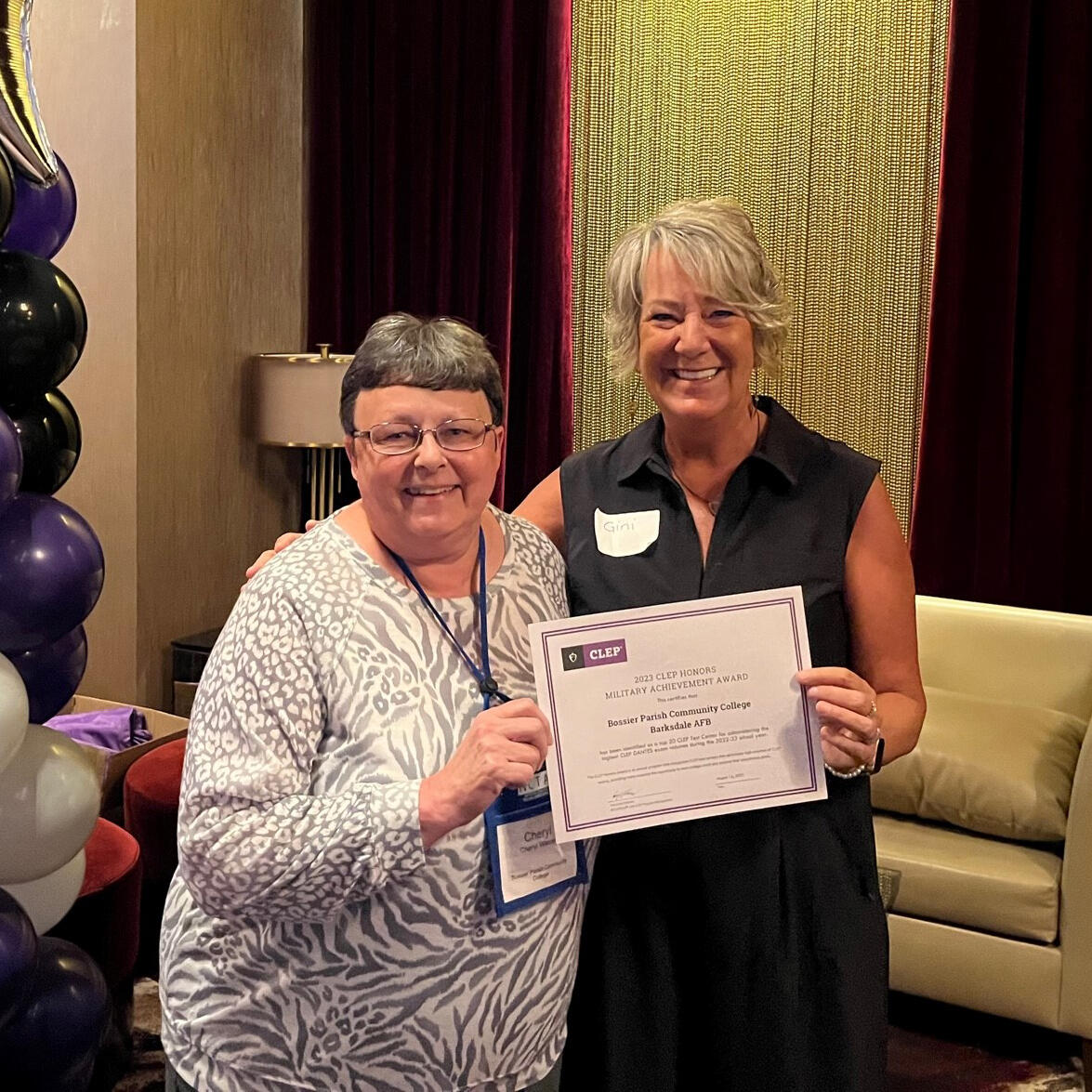 BPCC TESTING CENTER RECEIVES NATIONAL MILITARY ACHIEVEMENT AWARD