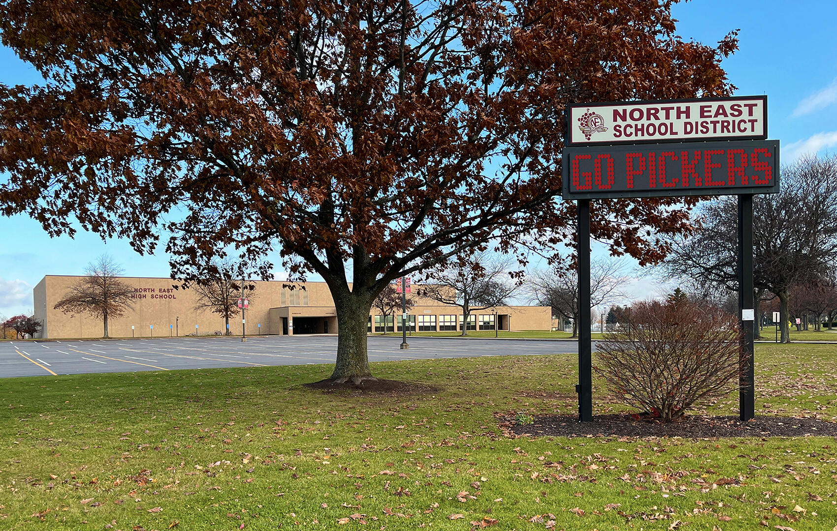 Outside view of the North East High School