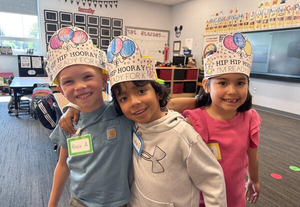 3 new kindergarten students