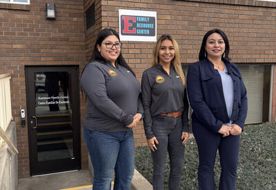 The Eastmont Family Resource Center team (From left to right: Aurora Juarez, Maria Rosales, and Maribel Mendez-Guerrero) serve families across the district.