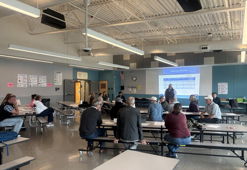 Community members and staff review facility conditions and funding options as part of the Eastmont Facilities Study Committee process.