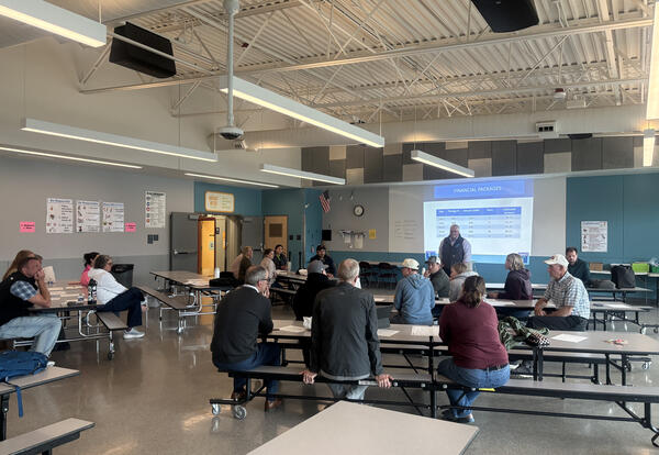 Community members and staff review facility conditions and funding options as part of the Eastmont Facilities Study Committee process.