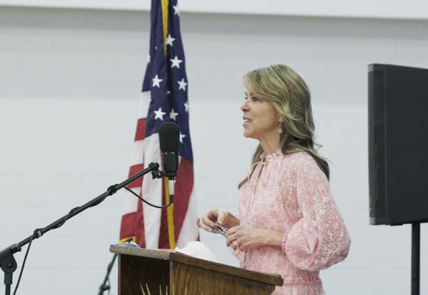 Image of Virginia First Lady Speaking at Podium