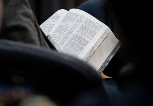 Bible in Students Lap