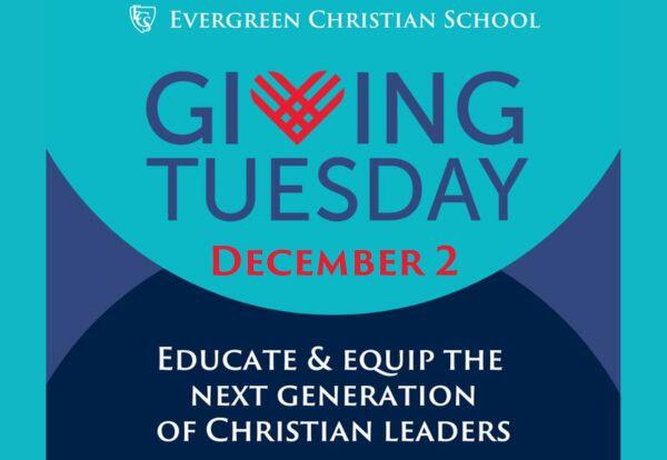 Giving Tuesday Logo Graphic with School Name and Date