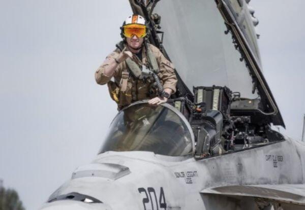 image of a Pilot in his plane