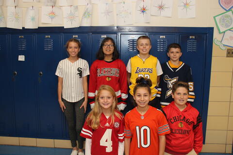 Students in front of lockers