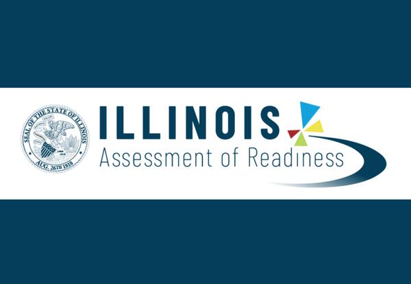 "Illinois Assessment of Readiness" on blue background