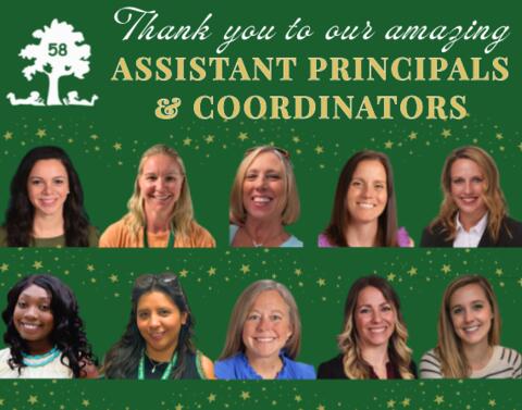 Assistant Principal and Coordinator photos and thank you
