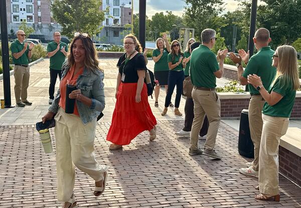 District 58 Administrators welcoming new teachers