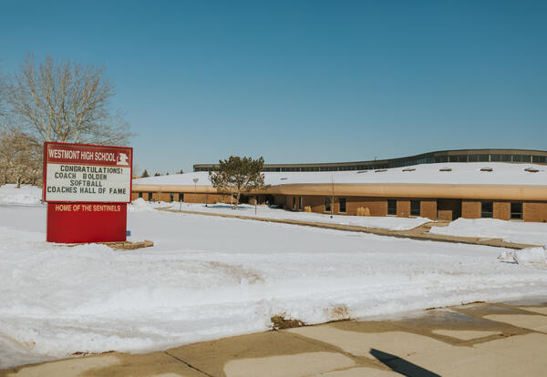 Westmont High School in Winter