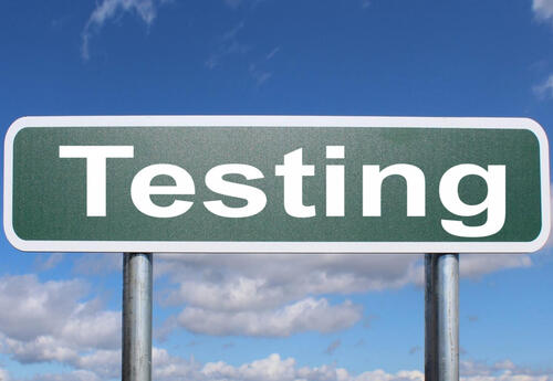 Testing sign