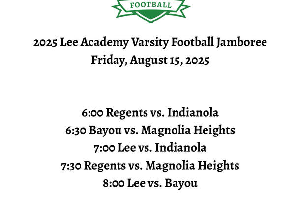 VARSITY JAMBOREE FRIDAY, AUGUST 15TH HOME!