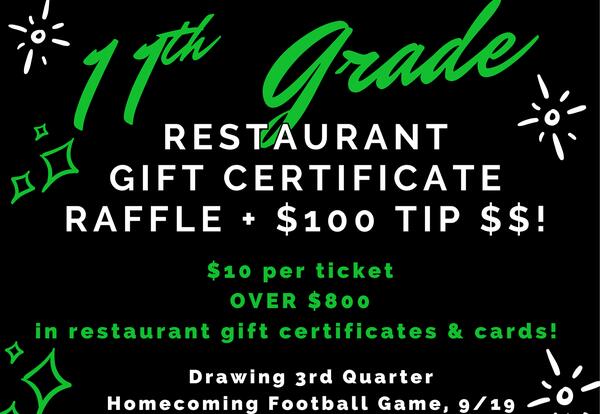 11th Grade Fundraiser!