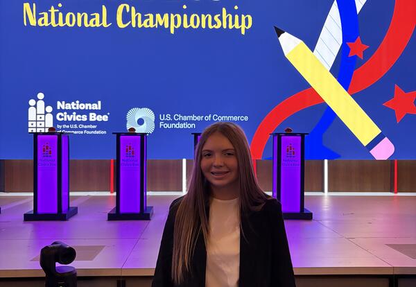 Lee Academy ninth grader, Karli Mathews represents Lee Academy at National Civics Bee in Washington, D.C.