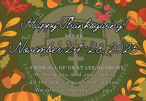 Happy Thanksgiving from Lee Academy