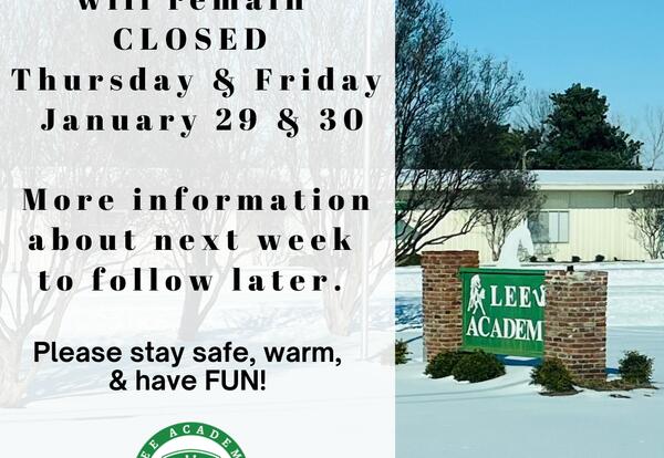 Lee Academy Remains Closed Thursday & Friday