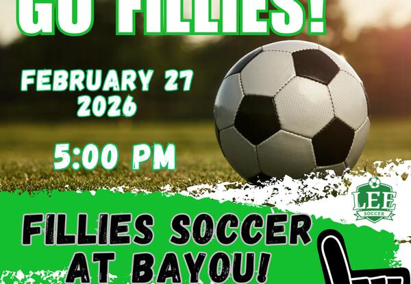 Fillies Soccer at Bayou TODAY!